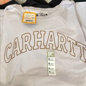 Carhartt Light Pink Tee with Bold Logo